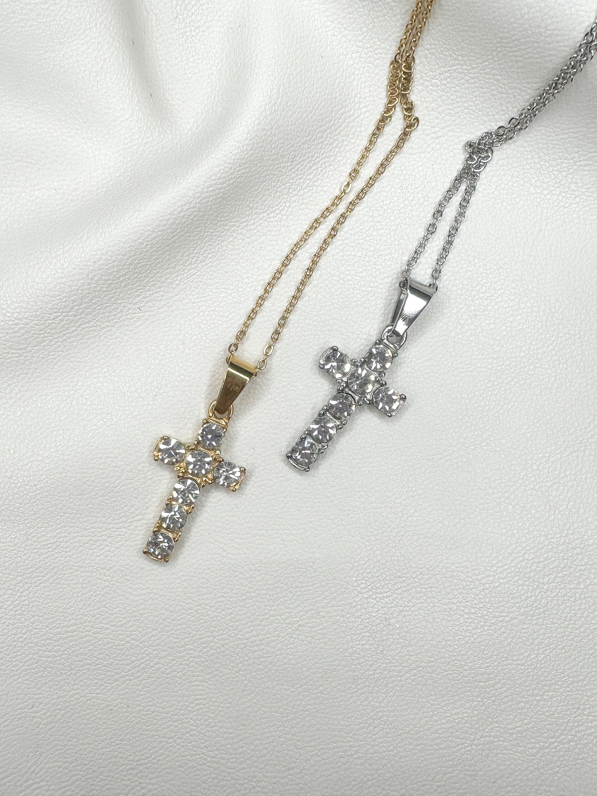 Ατσάλινο κολιέ Diamond Cross Bliss