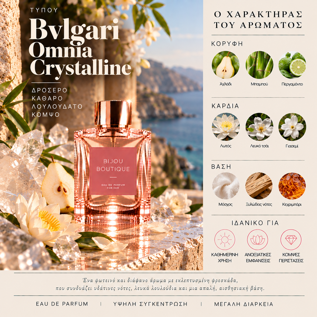 Τύπου Omnia Crystalline - Bvlgari (χυμα αρωμα)