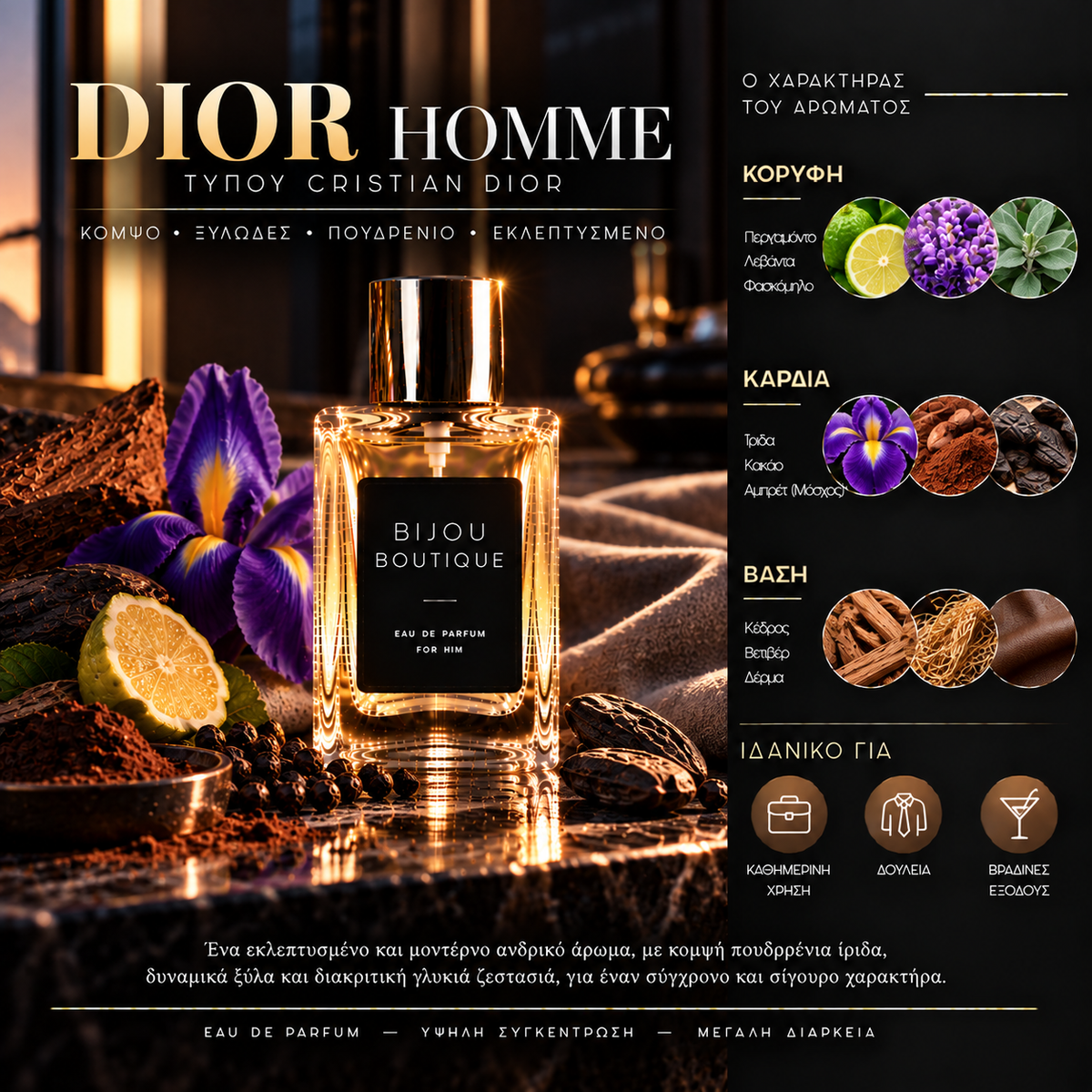 Τύπου Dior Homme - Cristian Dior (χυμα αρωμα)