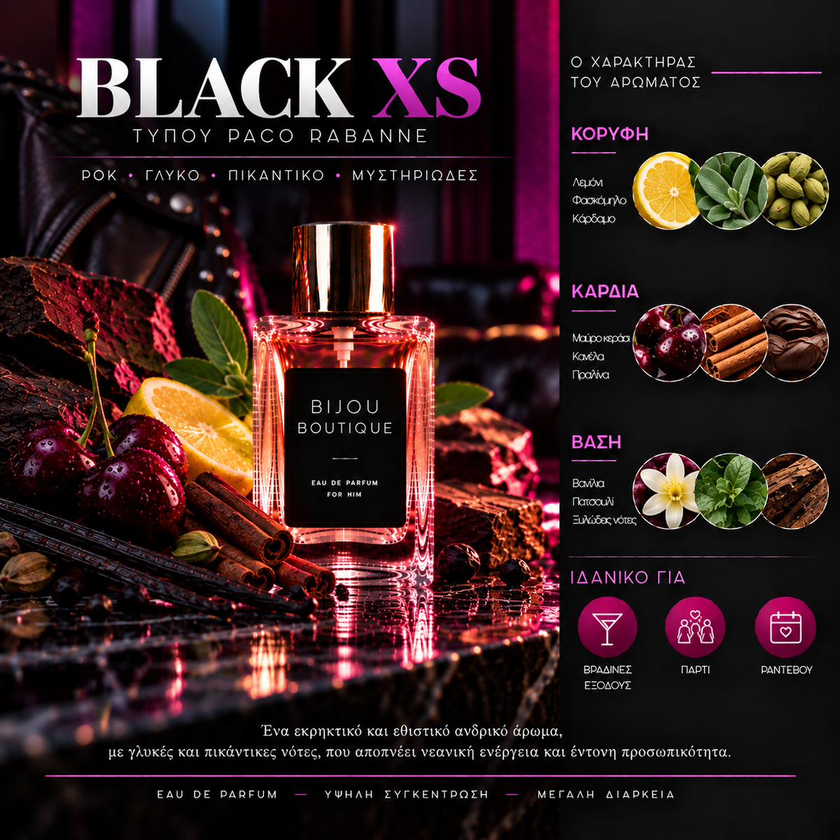 Τύπου Black XS - Paco Rabanne (χυμα αρωμα)