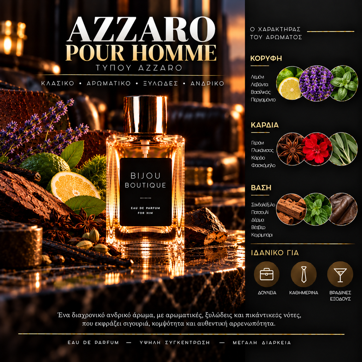 Άρωμα Τύπου Azzaro Pour Homme