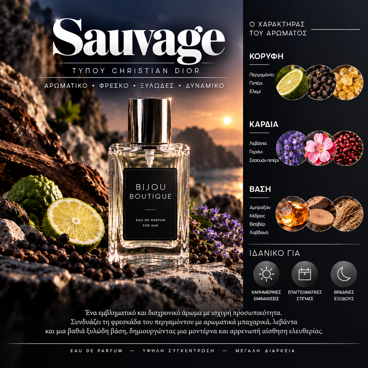 Τύπου Sauvage - Christian Dior (χυμα αρωμα)