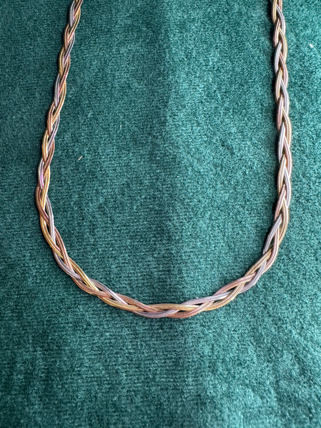 Ατσάλινo κολιέ πλεξούδα με αλυσίδες snake