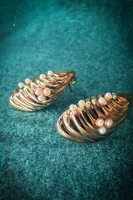 Aτσάλινα σκουλαρίκια Pearl Shells