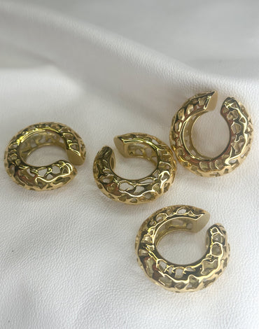Aτσάλινα σκουλαρίκια XLarge Earcuffs διάτρητα