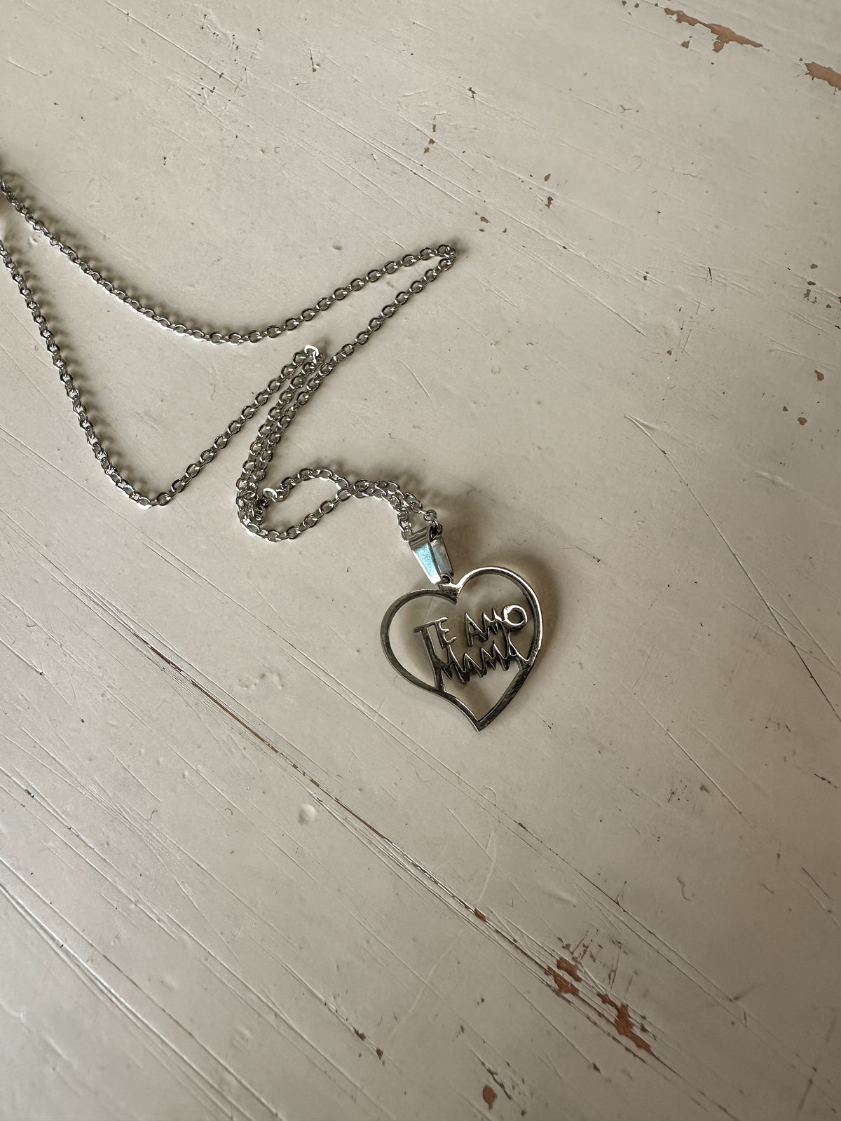 Ατσάλινο κολιέ TE AMO MAMA