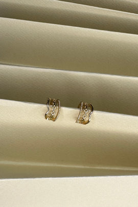 Σκουλαρίκια Ear Cuffs τριπλό με αλυσίδα