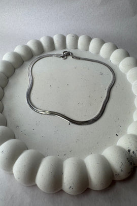 Ατσάλινο ασημί βραχιόλι snake