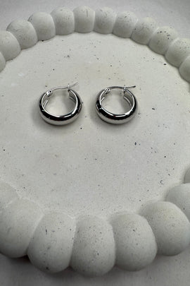 Ατσάλινα σκουλαρίκια κρίκοι ασημί Ily 2εκ