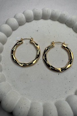 Ατσάλινα σκουλαρίκια κρίκοι χρυσά Lolita