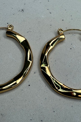 Ατσάλινα σκουλαρίκια κρίκοι χρυσά Lolita