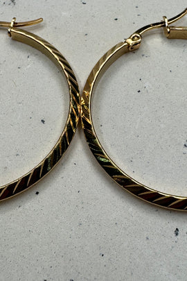 Ατσάλινα σκουλαρίκια κρίκοι χρυσοί Alice