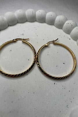 Ατσάλινα σκουλαρίκια κρίκοι χρυσοί Alice