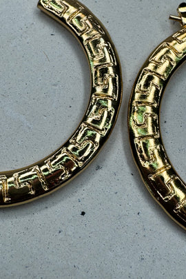 Ατσάλινα σκουλαρίκια κρίκοι χρυσά Sally