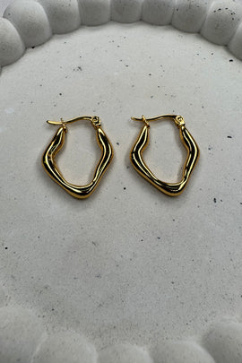 Ατσάλινα σκουλαρίκια κρίκοι χρυσοί Jilda