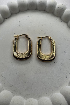 Ατσάλινα σκουλαρίκια κρίκοι χρυσοί Clara