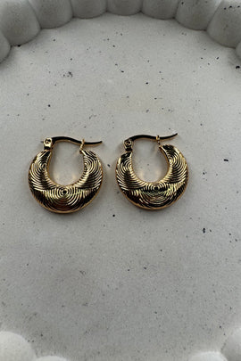 Ατσάλινα σκουλαρίκια κρίκοι χρυσοί Panther