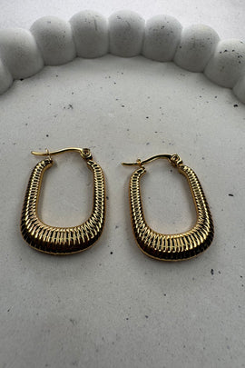 Ατσάλινα σκουλαρίκια κρίκοι χρυσοί Scarlet