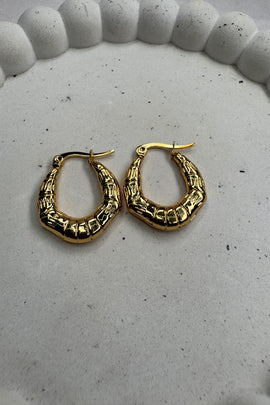 Ατσάλινα σκουλαρίκια κρίκοι χρυσοί Erika