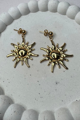 Ατσάλινα σκουλαρίκια καρφωτά με Ήλιο