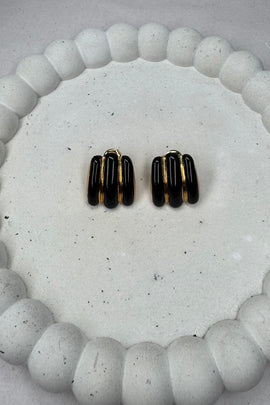 Ατσάλινα σκουλαρίκια καρφωτά χρυσά Grace