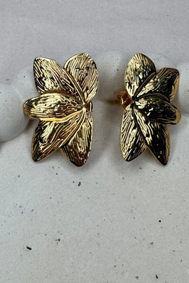 Ατσάλινα σκουλαρίκια καρφωτά χρυσά Suzie