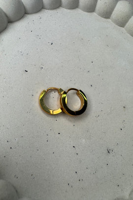 Aτσάλινα σκουλαρίκια κρίκοι χρυσοί Basic 1,3εκ
