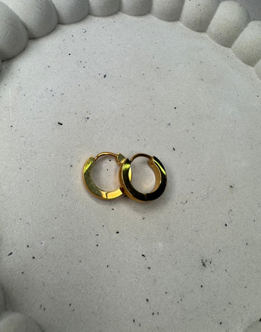 Aτσάλινα σκουλαρίκια κρίκοι χρυσοί Basic 1,3εκ