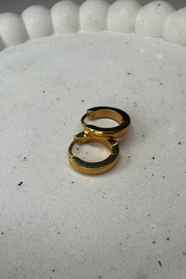 Aτσάλινα σκουλαρίκια κρίκοι χρυσοί Basic 1,3εκ