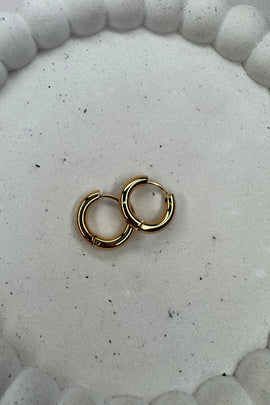 Ατσάλινα σκουλαρίκια κρίκοι χρυσοί Basic 1,4εκ