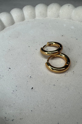 Ατσάλινα σκουλαρίκια κρίκοι χρυσοί Basic 1,4εκ