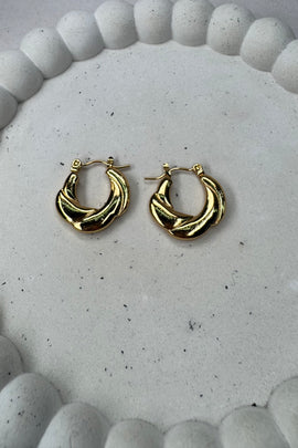 Ατσάλινα σκουλαρίκια κρίκοι χρυσοί Ciara