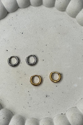 Ατσάλινα σκουλαρίκια κρίκοι Basic 1εκ