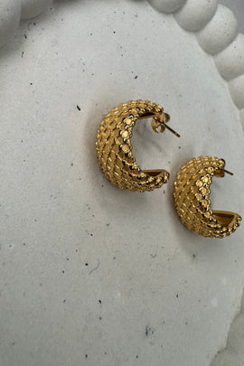Ατσάλινα σκουλαρίκια καρφωτά χρυσά Chloe