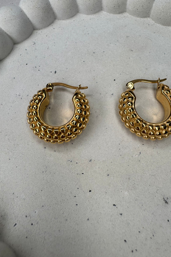 Ατσάλινα σκουλαρίκια καρφωτά χρυσά Nike