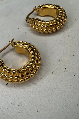 Ατσάλινα σκουλαρίκια καρφωτά χρυσά Nike