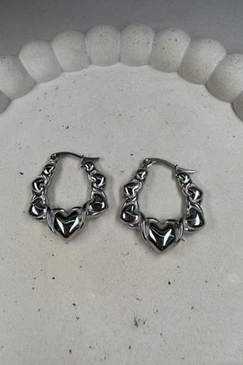 Ατσάλινα σκουλαρίκια καρφωτά ασημί Nala