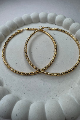 Ατσάλινα σκουλαρίκια κρίκοι χρυσά Gio