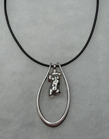 Γυναικείο χειροποίητο κολιέ Body plus με ρυθμιζόμενο κορδόνι