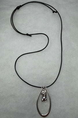 Γυναικείο χειροποίητο κολιέ Body plus με ρυθμιζόμενο κορδόνι