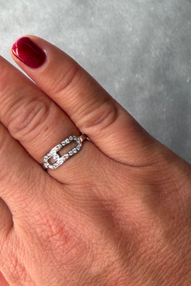 Ατσάλινο Δαχτυλίδι με κρύσταλλα Iris