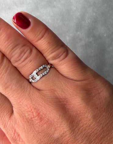 Ατσάλινο Δαχτυλίδι με κρύσταλλα Iris