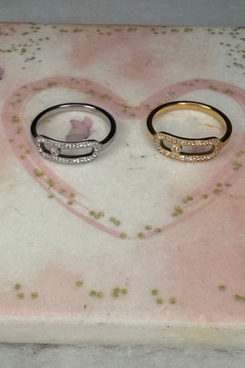 Ατσάλινο Δαχτυλίδι με κρύσταλλα Iris