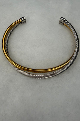 Ατσάλινη χειροπέδα δίχρωμη ανοιχτή