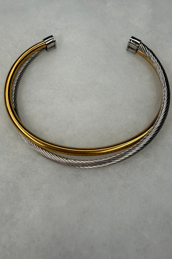 Ατσάλινη χειροπέδα δίχρωμη ανοιχτή