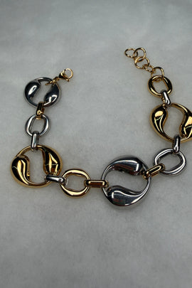 Ατσάλινo βραχιόλι δίχρωμο Artemis