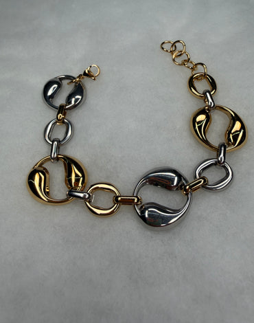 Ατσάλινo βραχιόλι δίχρωμο Artemis