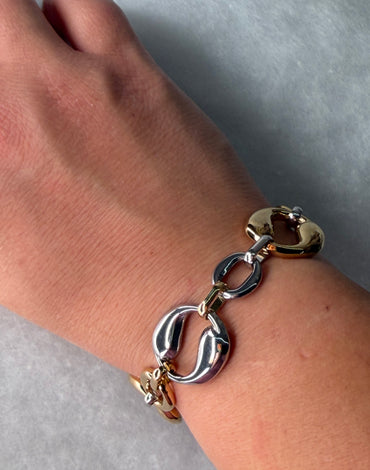 Ατσάλινo βραχιόλι δίχρωμο Artemis