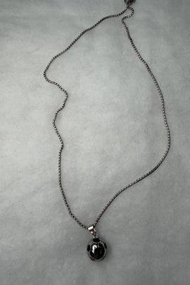 Ατσάλινο κολιέ ασημί Ball