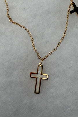 Ατσάλινος Σταυρός με φίλντισι και μικρό σταυρουδάκι στο πλάι